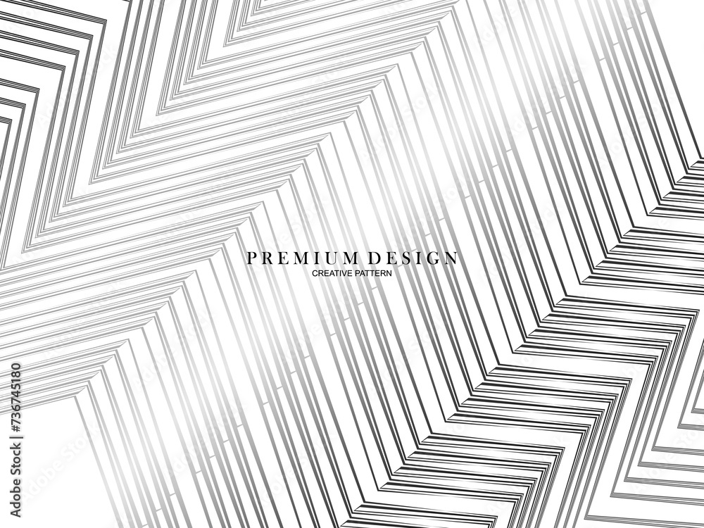 Premium abstract white background with layers of black and gray gradient stripe pattern. Modern vector background. Premium abstract white background with layers of black and gray gradient stripe pattern. Modern vector background.