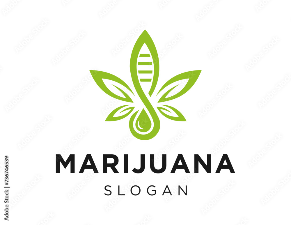 The logo design is about Marijuana and was created using the Corel Draw 2018 application with a white background. The logo design is about Marijuana and was created using the Corel Draw 2018 application with a white background.
