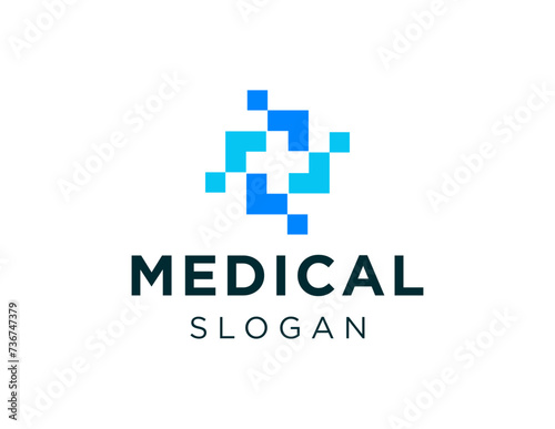 The logo design is about Medical and was created using the Corel Draw 2018 application with a white background.