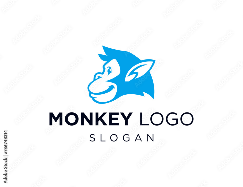 The logo design is about Monkey and was created using the Corel Draw 2018 application with a white background.