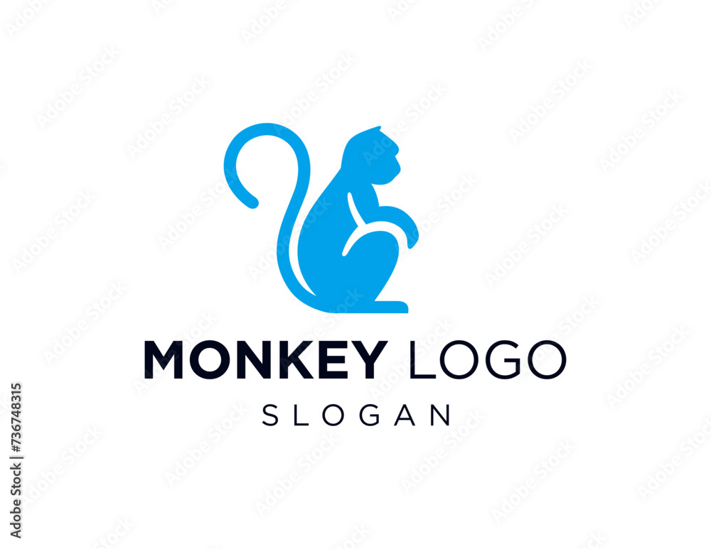 The logo design is about Monkey and was created using the Corel Draw 2018 application with a white background.