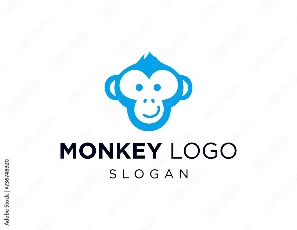 The logo design is about Monkey and was created using the Corel Draw 2018 application with a white background.