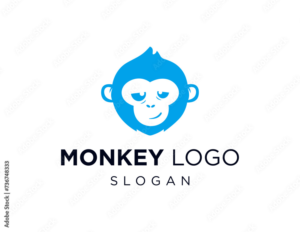 The logo design is about Monkey and was created using the Corel Draw 2018 application with a white background.