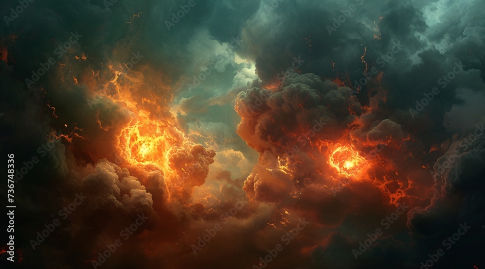 Fire and rage in the clouds