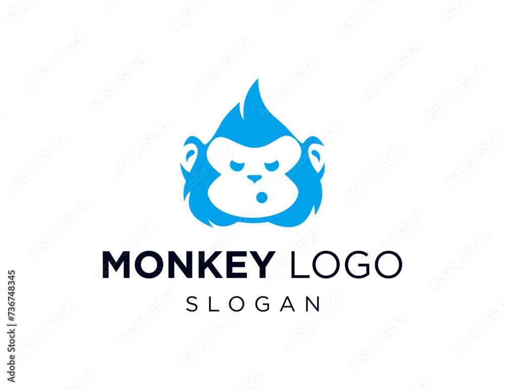 The logo design is about Monkey and was created using the Corel Draw 2018 application with a white background.