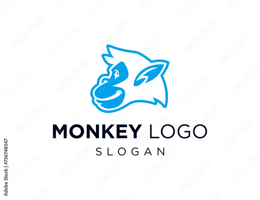 The logo design is about Monkey and was created using the Corel Draw 2018 application with a white background.