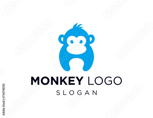 The logo design is about Monkey and was created using the Corel Draw 2018 application with a white background.