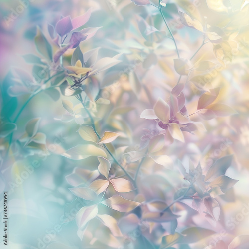Fresh spring bokeh background, blur, tender flowers, holiday paper