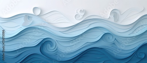 paper background and waves - graphic background