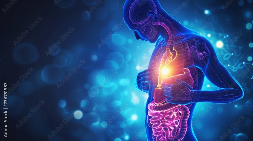 digestive system. The digestive system breaks down food into simple nutrients such as carbohydrates, fats and proteins digestive system. The digestive system breaks down food into simple nutrients such as carbohydrates, fats and proteins