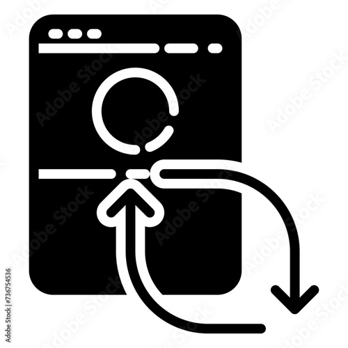 Refresh icon, glyph icon style