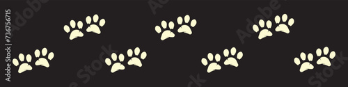 wild animal footprint vector