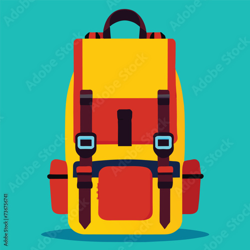 Study Essentials: Schoolbag Vector Illustration