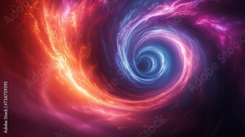 Dynamic spiraling galaxy hues captured in a mesmerizing light display of cosmic beauty