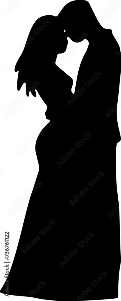 Love Silhouette Vectors for Valentine design set Love Silhouette Vectors for Valentine design set