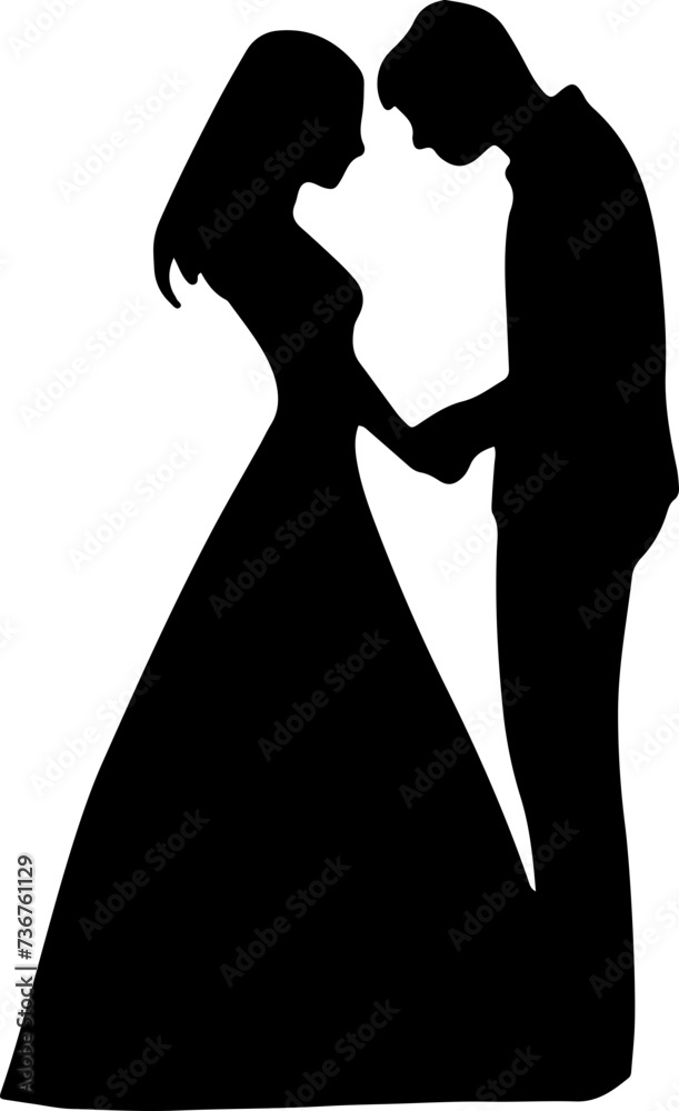 Love Silhouette Vectors for Valentine design set Love Silhouette Vectors for Valentine design set