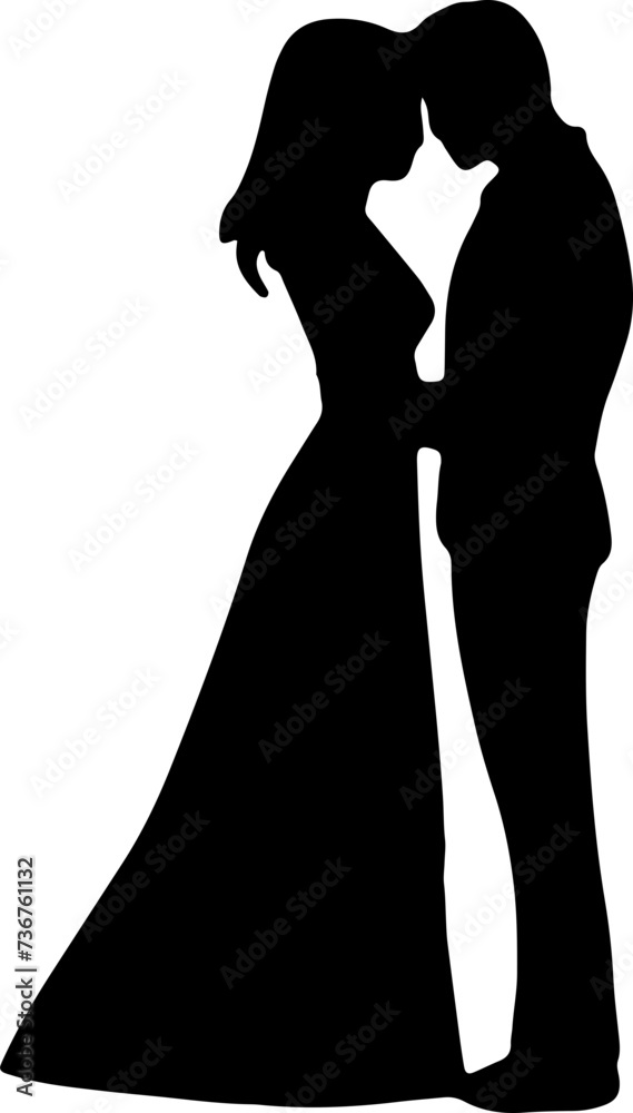 Love Silhouette Vectors for Valentine design set Love Silhouette Vectors for Valentine design set