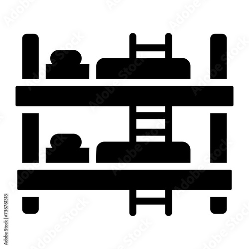 bunk bed Solid icon