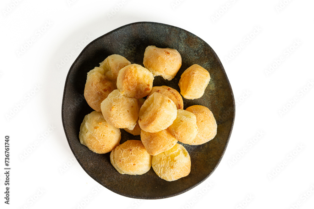 pão de queijo isolated on a white background (also known as cheese bread or cheese bun) pão de queijo isolated on a white background (also known as cheese bread or cheese bun)