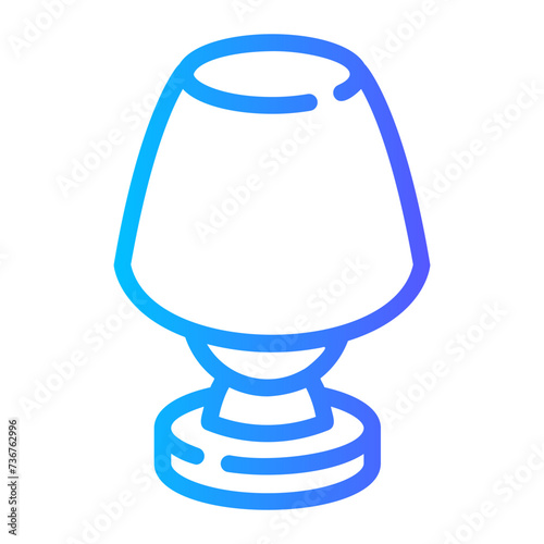 desk lamp Line Gradient Icon