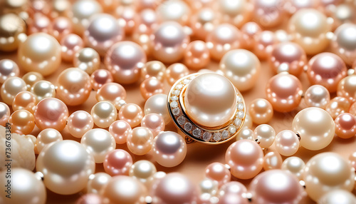 Pearl Jewelry, Gemstone, Precious, White, Luxury, Fashion, Accessories, Ring, Glamour, Sparkle, Gem, Elegant, AI Generated