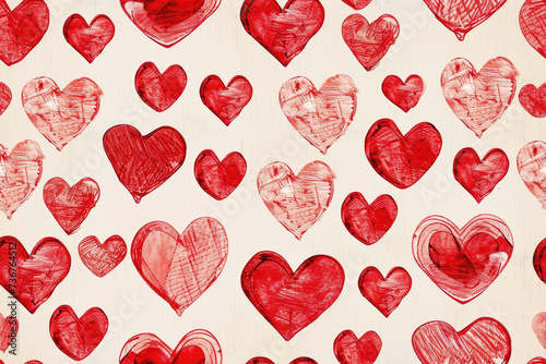 Continuous Pattern of Hearts