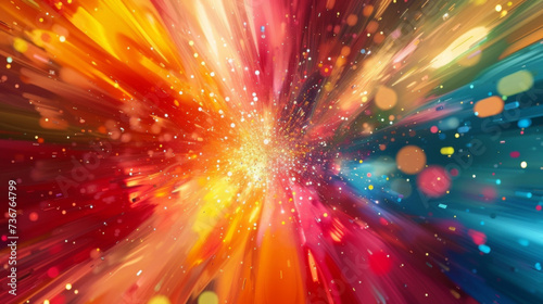 A lively burst of overlapping colors creating a sparkling spectrum of joy and wonder.