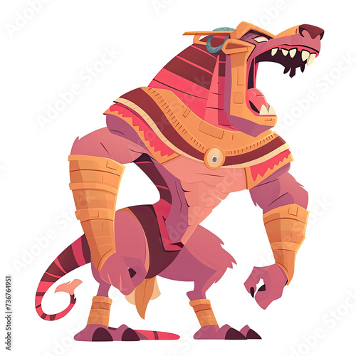 An illustration of the monster Ammit, anger expression photo