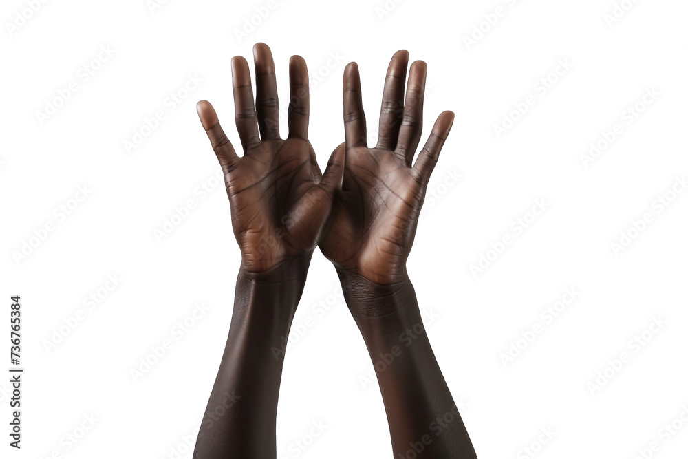 Fototapeta premium Person Raise Hands