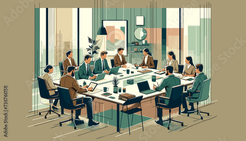 Concept vector illustration of business situation.