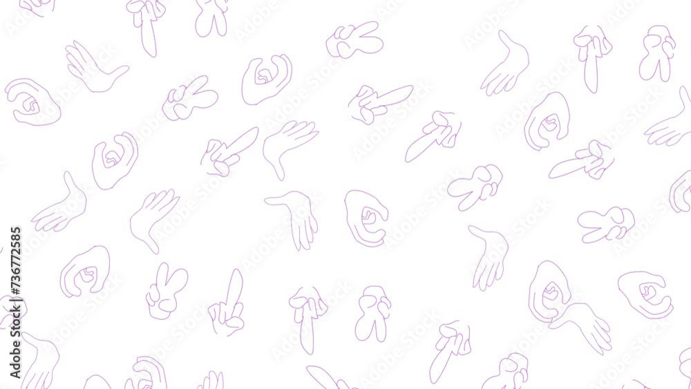Animation of hand or finger gestures in a cartoonish, playful style. Animation of hand or finger gestures in a cartoonish, playful style.
