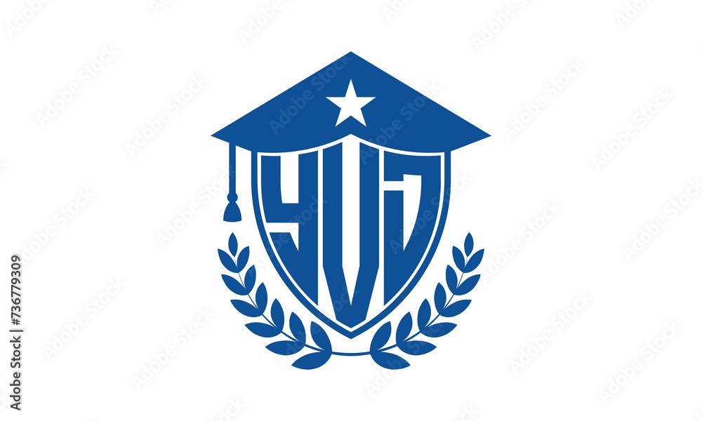 YVD three letter iconic academic logo design vector template. monogram, abstract, school, college, university, graduation cap symbol logo, shield, model, institute, educational, coaching canter, tech YVD three letter iconic academic logo design vector template. monogram, abstract, school, college, university, graduation cap symbol logo, shield, model, institute, educational, coaching canter, tech