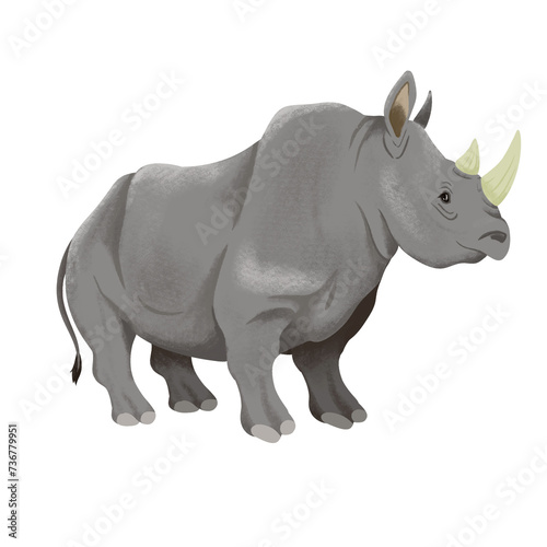 rhinoceros  animal illustration in png format