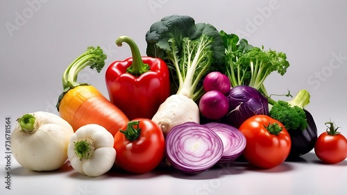 Photorealistic of various types of vegetable