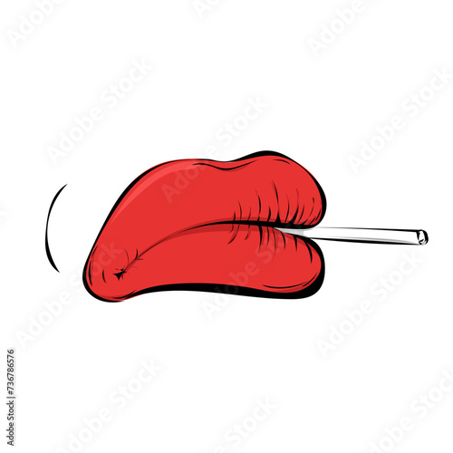 Lollipop im Mund