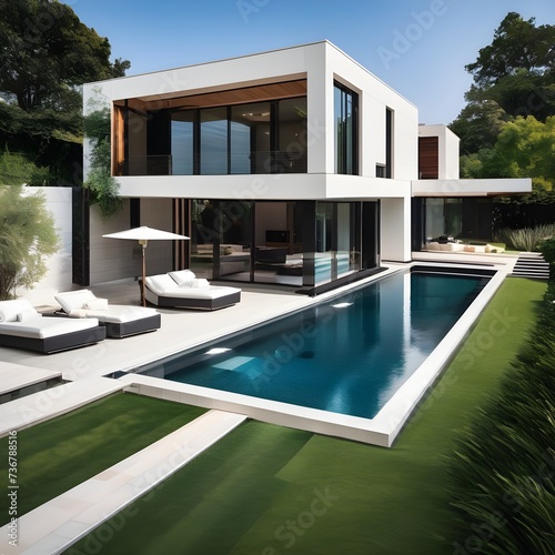 modern house with pool © Tayba