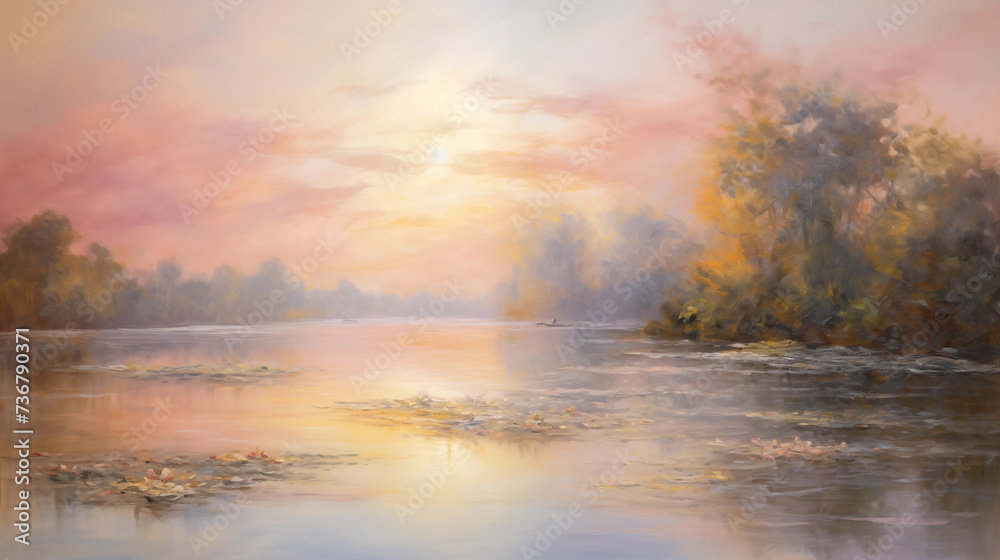 background of river painting