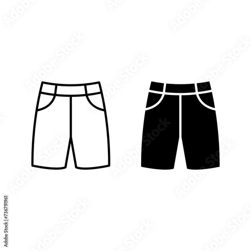 Swim Shorts concept line icon color editable