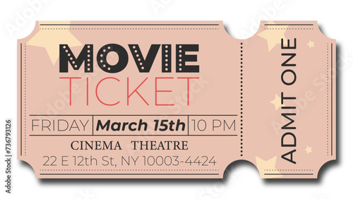 Movie vector ticket