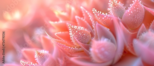Aloe vera blossoms captivate in a pastel paradise of delicate pinks and greens  creating a serene scene in macro view.