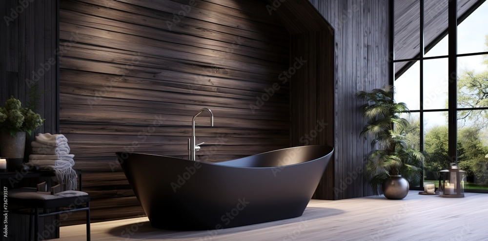 bathroom room ideas, including bathtub, glass, towels, shower, shelf table which are simple and minimalist but still give the impression of being clean and elegant.