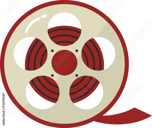 Film roll cinema flat design