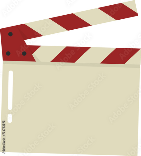 Clapper board cinema flat design