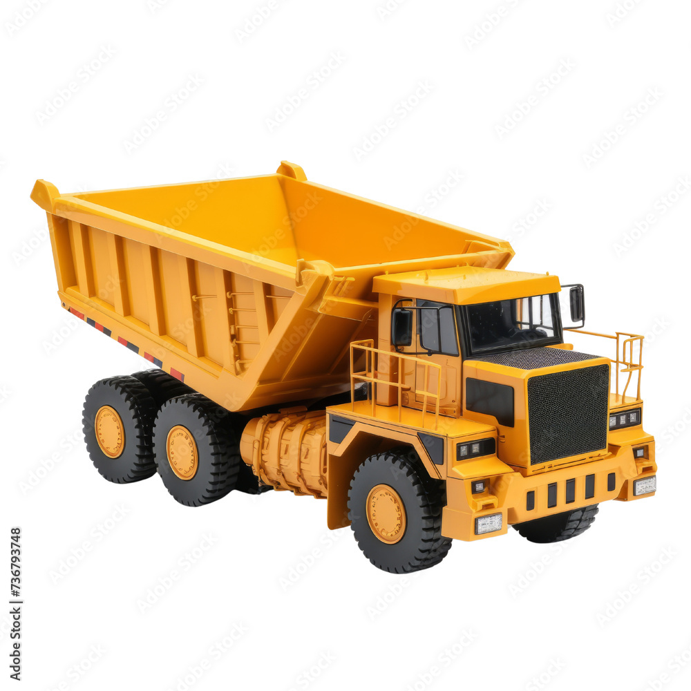 Articulated Dump Truck PNG Cutout, Generative AI