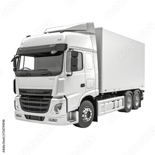 Bullnose Truck PNG Cutout, Generative AI