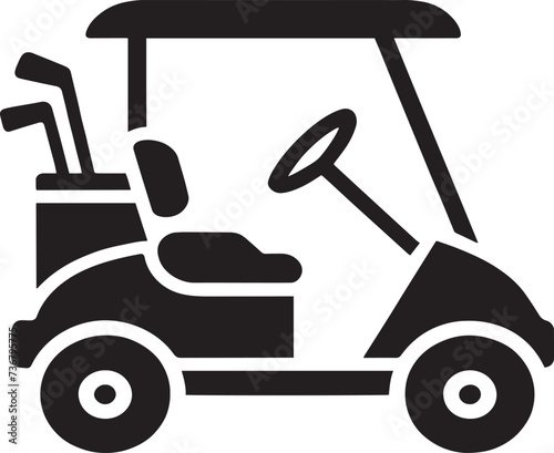 Golf Cart Silhouette vector