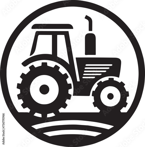 Tractor Emblem Design vector