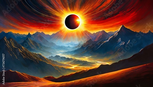 sunrise in the mountains eclipse that will cross North America  passing over Mexico  the United States  and Canada