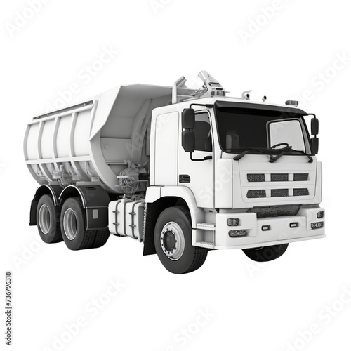 Dustcart Truck PNG Cutout, Generative AI