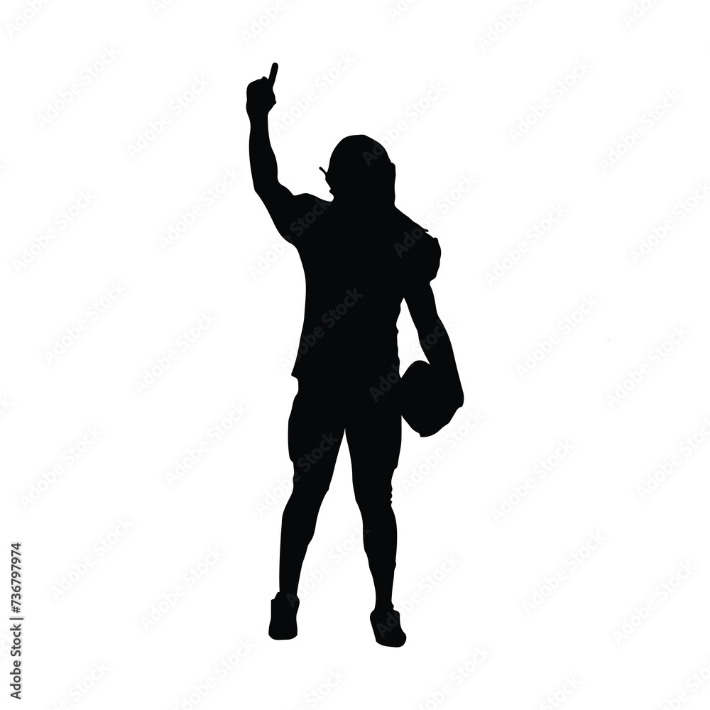 American Football Player Silhouette Vector